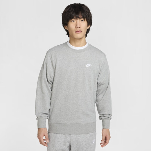 Nike (Nike) Sociedad de cuello redonda de lana de lana francesa oficial para hombres