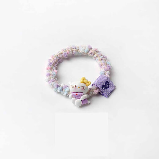 Matsuchuang Mengyu Cute Kt Cat Colored Hair Band Cartoon Versatile Hair Tie Vitality Girl Headband Hair Rope Sweet Rubber Band Hair Accessory Love Balloon Kt Cat Colored Hair Band
