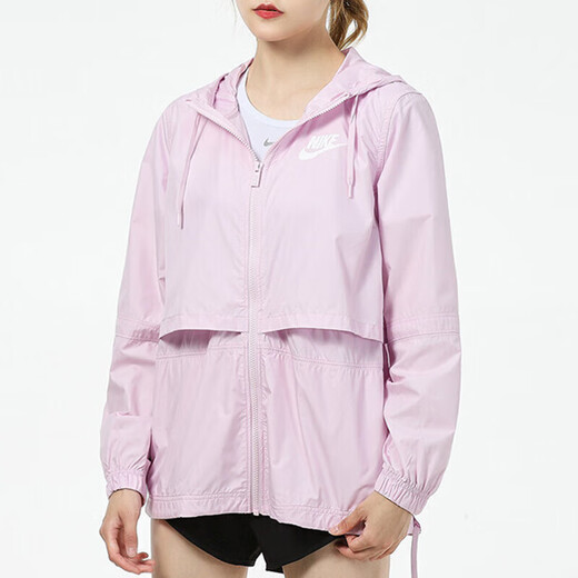 Nike (Nike) Jacke Frauen 25 Frühling New Running Training Sport Kapuze Windproof Komfortable Casual Woven Jacke auf AJ2983-695 Pink S