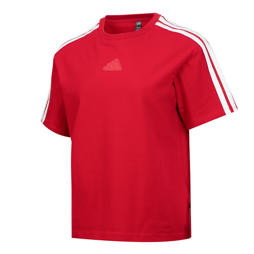 Adidas Frauensportanzug 25 Sommer neue dreistreifen lässige Kurzärmer-T-Shirt Lose Fünfviertel Hosen Shorts zweiteiliger JM8836+JY8574 XL