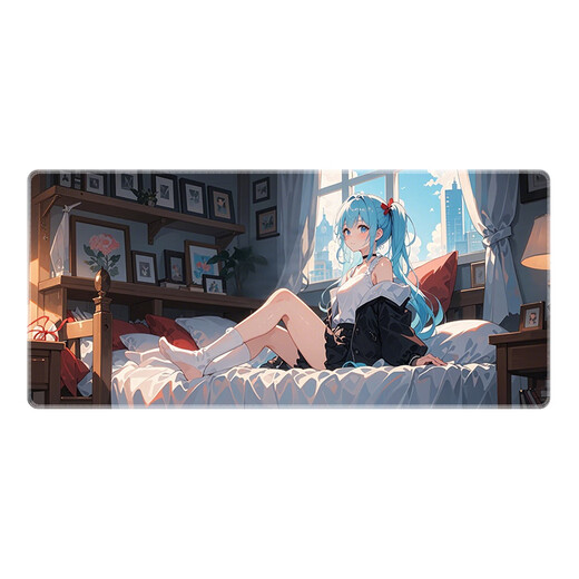 Three-color cat cartoon mouse pad super large precision lock edge e-sports customizable men and women keyboard pad laptop desk pad two-dimensional anti-slip pad cartoon animation game e-sports high appearance 13799 60 cm x 30 cm x 2 mm