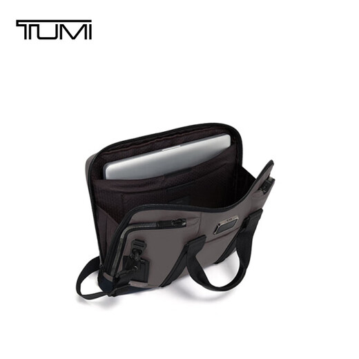 TUMI ALPHA BRAVO business briefcase charcoal black men's laptop bag charcoal black 15 inches
