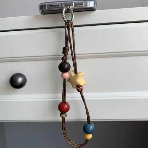 Beiyipin mobile phone hanging decoration retro stars oil wax rope mobile phone lanyard anti-lost and anti-stolen liberation two-hand hand hanging hanging neck mobile phone wrist lanyard