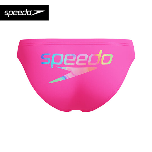 Speedo speedo swimming trunks men's professional racing youth training quick-drying triangle swimming trunks 25 years new shiny pink XXS /28 size