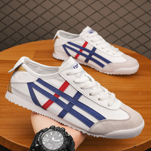 Chaussures décontractées pour hommes Forrest, chaussures de sport décontractées pour hommes chaussures toile respirant les chaussures de haut bas classiques chaussures à la mode pour hommes my01 m bleu (surface en cuir) 42