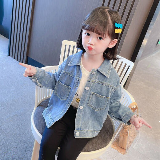 Snoopy [1283 rachat] Girls Denim 2025 Vêtements de printemps Nouveaux chemises pour enfants décontractés et à la mode