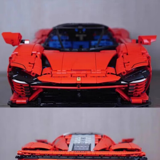 Compatible with assembled building block sports car adult difficult racing model children's toys perfect replica - SP3 sports car dynamic remote control version