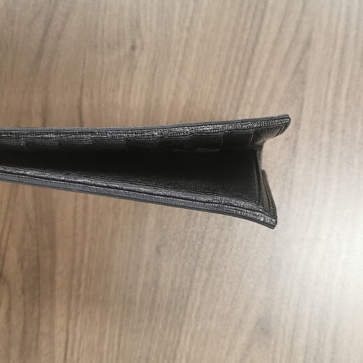 Armani (Emporio Armani) eagle logo all-over folding long leather card holder wallet is out of stock and will not be exchanged or returned, black, one size fits all