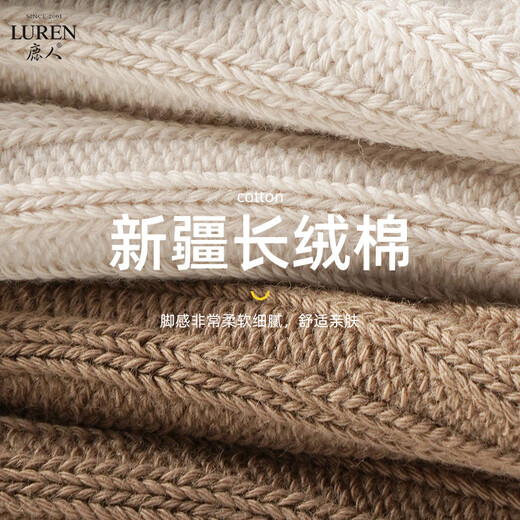 鹿人（LU REN）袜子女春秋款时尚潮袜5A高筒袜双针粗线配鲨鱼裤长袜6195 9195-组合2-装 (男款) 5双 均码