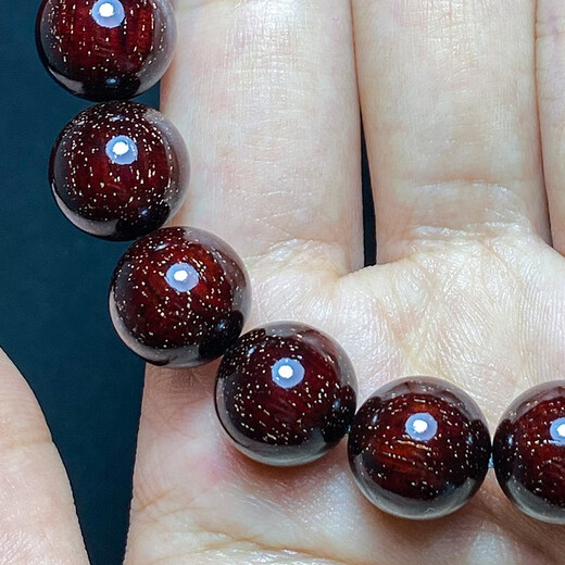 
Jingxiangde Indian small leaf red sandalwood full of Venus bracelet 1.2 men and women's cultural and music Buddhist beads bracelet 12mm rosary SA12132 (1.2 full of Venus)