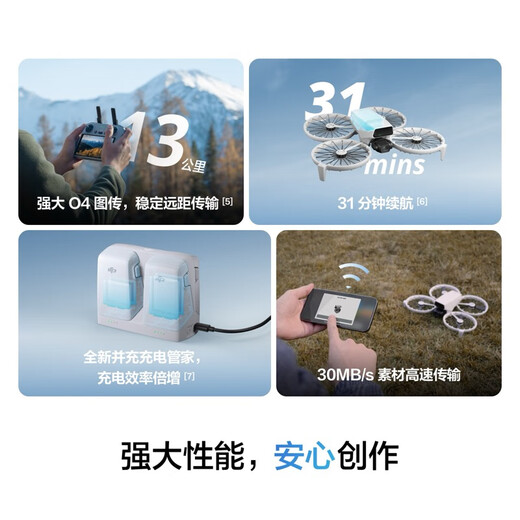 大疆（DJI）Flip无人机掌上Vlog 飞行相机 4K高清露营旅行航拍无人机新手入门无人机迷你便携跟拍小型vlog Flip标准单电套装（DJI RC 2） 【超级推荐 】随心换两年版（499元） 