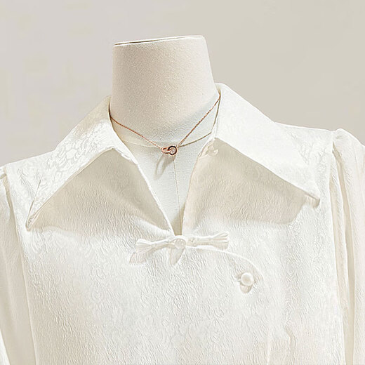Sibaishe new Chinese shirt 2026 spring new women's simple temperament lapel single-breasted shirt