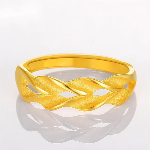 Kuang Yi gold wheat ear ring women's pure gold 999 ring ring ear ear safe Valentine's Day gift new Valentine's Day gift