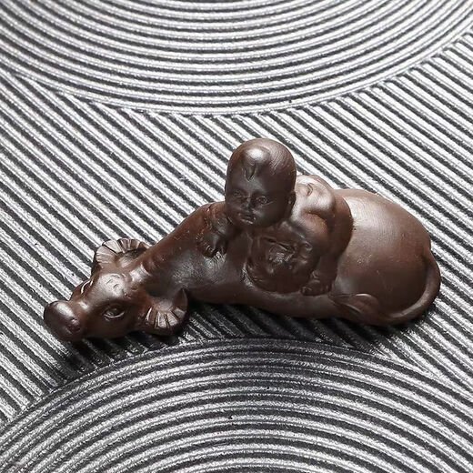 Fat Donglai's same tea pet, Zisha Ox, Zhuanqiankun tea, golden toad ornaments, fine handmade sculpture tea tray, tea ceremony, bull
