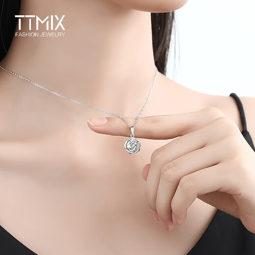 TTMIX platinum pendant rose pendant women's pt950 platinum pendant colorful craft large size 4.9-5.1g