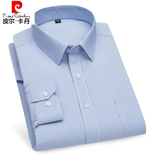 Pier Cardin White Shirt Herren-Langarmgeschäft formelle Form professioneller Arbeitskleidung Groomsmen's Shirt Herren Hochzeitsanzug 6624 41 (180)