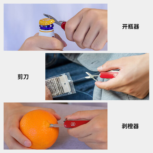 Victorinox Swiss Army Knife Mini Hero 17 Multifunctional Fruit Knife Folding Knife Red 0.6385