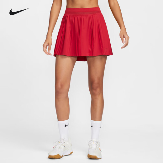 Nike Nike Tennisrock Kurzrock Frauen schnell trocken Zheng Qinwen gleich neuer Faltenrockgurt Leggings Anti-Exposition FZ6513-687 NEUE RED XL