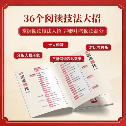 【抖音同款】初中阅读36技语文陈心678年级阅读精练技法赠送视频 9月份新版赠送视频 初中36计全套6本【赠送视频】