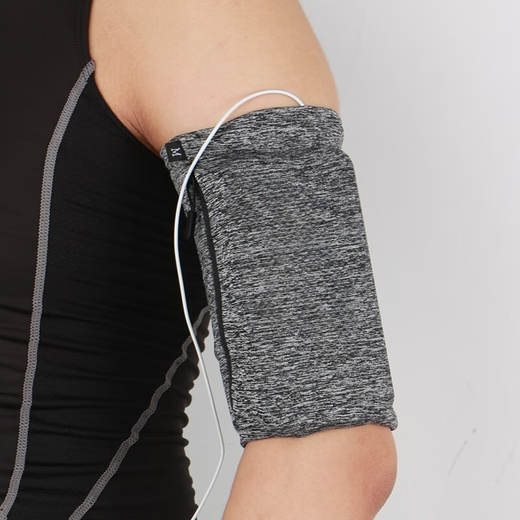 ZNMW sports mobile phone arm bag running men's and women's large capacity wrist bag outdoor cycling arm strap arm bag black M (24-27cm)