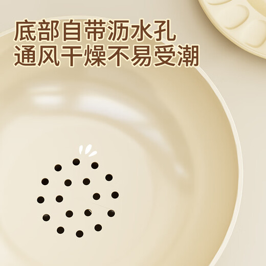 YOUQIN Fruit Plate Living Room Home High-Looking Coffee Table Fruit Plate Light Luxury Style Drainage Tray Dry Fruit Plate for Tea Break Drainable with Cover Cream White