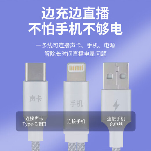 Aiken sound card special Android otg data cable mobile phone conversion cable iPhone rechargeable live broadcast Type-c data cable connection cable iPhone OTG cable (supports more than seven interfaces)