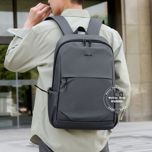 Walker Shop [New 2025] Backpack for masculin's Schoolbag, grande capacité, sac à dos de voyage informatique à l'épreuve d'eau pour hommes, gris élégant [boîte cadeau / entrepôt de Pékin livraison / livraison le lendemain] Version améliorée du film 30cm * 45cm * 15cm