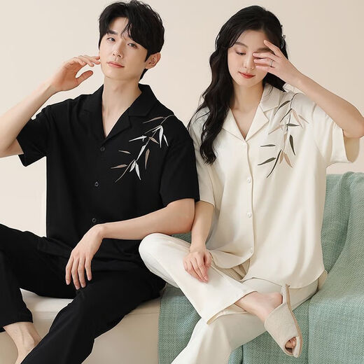 
Shemanxiu couple pajamas summer pure cotton short-sleeved trousers suit men and women summer cartoon cute 2024 new home clothing AM-695 women 695 men M women [suggested 80-100 Jin [Jin equals 0.5 kg]]