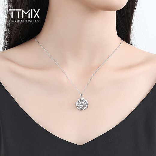 TTMIX platinum pendant rose pendant women's pt950 platinum pendant colorful craft large size 4.9-5.1g