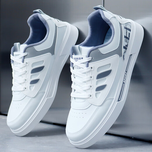 Nasawassup Light Luxury Men's Chaussures Spring and Automne Nouvelle marque Trendy Brandable et Chaussures décontractées à l'épreuve des odeurs d'âge moyen et jeunes chaussures blanches polyvalentes Chaussures Sports Board 9905 Modèle phare blanc et noir 38 [prépaiement]