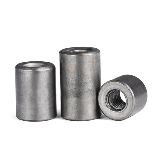 Jinggong (JINGGONG) iron extended nut cylindrical nut casing connection welding nut column screw joint m4m5m6m8m10m12L M4*7*10 (50 pieces)
