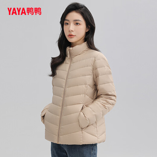 鸭鸭轻薄立领短款女式羽绒服冬季简约时尚女式优雅小外套