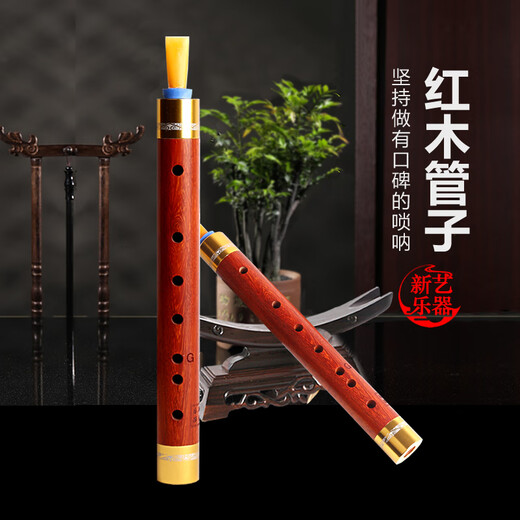 悦律专业红木管子乐器单管初学者成人演奏催泪管筚篥管乐 D调+8大赠品