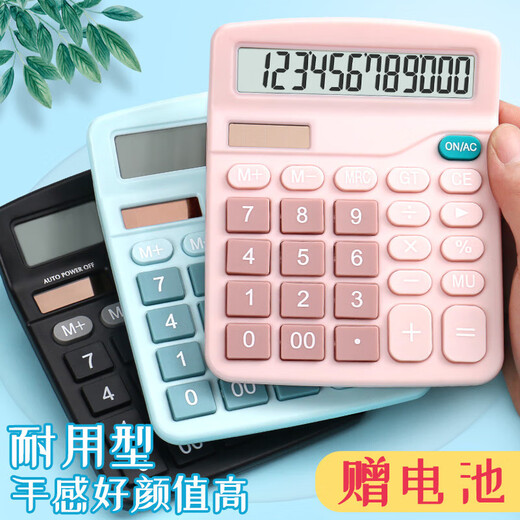 计算器女时尚会计专用办公可爱大号计算机网红男女财务办公专用创意大学科学函数计算器多功能小学生四年级 【樱花粉】语音款（送2节电池）838