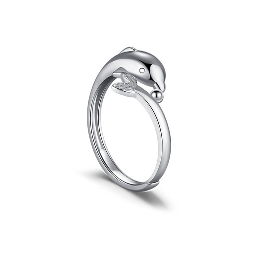 Gold Supreme Platinum Ring PT950 Dolphin Spirit Flexible Platinum Ring Gift Girl Birthday Gift Price 3.86g