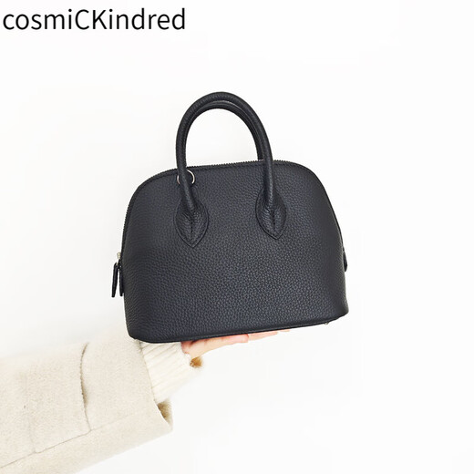 Cosmickindred Top Saper Bolso de piel de vaca Conmovedor Bolso de cuero versátil Bolso de cuero un hombro Bolsa de carcasa de cuerpo Mujer Elefante Gris