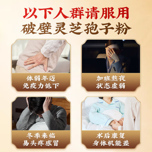 北京同仁堂破壁灵芝孢子粉 增强免疫力 灵芝粉手术后恢复营养品滋老年人补品 1盒【买2送1 到手3盒】
