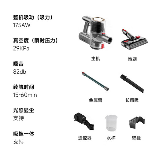 
SUPOR [National Subsidy] Vacuum Cleaner for household use 29Kpa large suction green light double rolling brush to absorb and drag and remove mite hair anti-winding EM4-L holiday gift