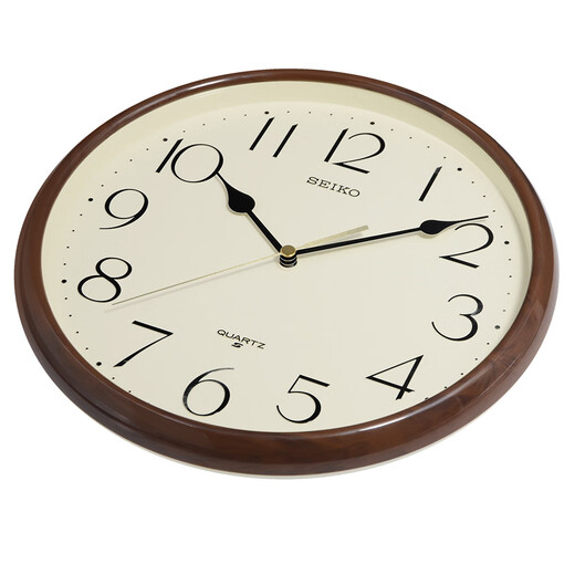 Seiko's new product Japan Seiko 11-inch sweeping second simple wall clock home punch-free bedroom silent clock diameter 28cm