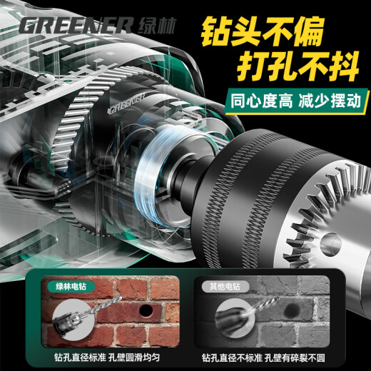 绿林冲击钻手电钻打孔混凝土家用电钻电动螺丝刀钻墙大功率830W