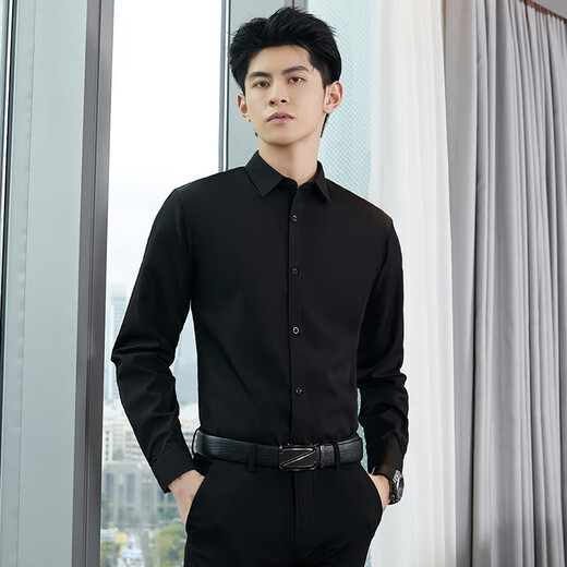 妄潮胖子大码长袖衬衫男士韩版修身免烫商务正装衬衣男纯色短袖衬 【高质量凉爽短衬】白色 4XL 建议体重160-170斤