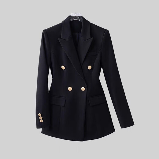 LeCali Professional Blazer Women's Business Meeting Formal Wear Speech Contest Interview Workwear Sales High-end Work Clothes Professional Blazer Black XL 120Jin Jin is equal to 0.5 kg within