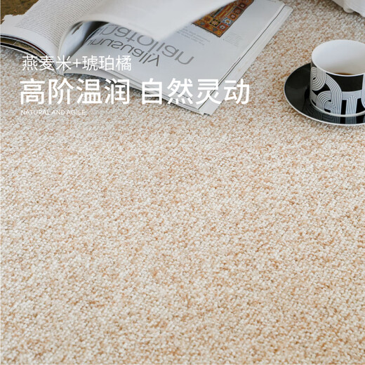 Saibos imported wool living room carpet Xiao Nai Orange simple plain color light luxury high-end bedroom Qingshan Meisu Xiao Nai Orange (imported wool) 240cm*350cm (suitable for 3~3.5 meters sofa)