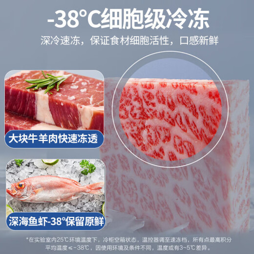 海尔(haier)冰柜418/519/629升商用家用大容量电子控温冷冻柜转换超低温海鲜深冷速冻卧式柜五面制冷 BC/BD-629GHEP 629L