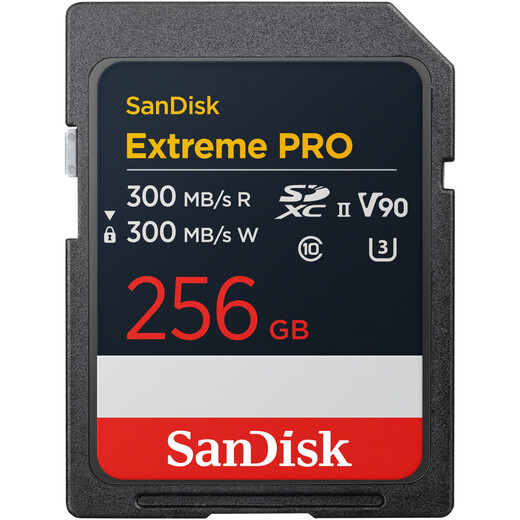 闪迪（SanDisk）256GB SD内存卡 V90 8K U3 C10 高速相机存储卡 读写速300MB/s IP68 6米防摔 影院级高清拍摄