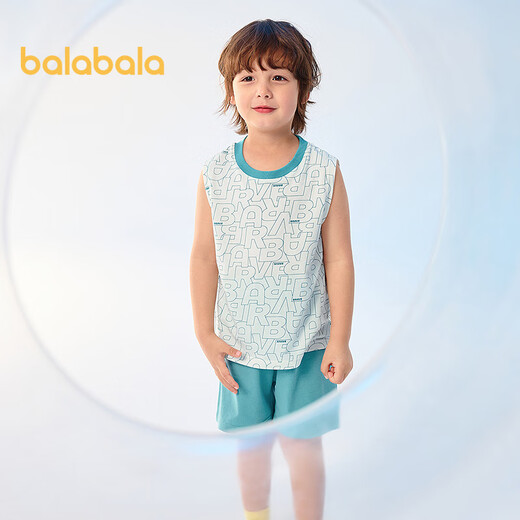 
Balabala children's vest set summer air conditioning suit boys and girls pajamas small middle and big children's home clothes 208225171203