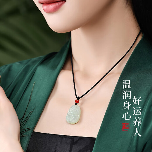 Chinese Gold Twelve Zodiac Signs Hetian Jade Pendant for Men and Women Born Buddha Necklace Birthday Gift for Boyfriend and Girlfriend Anniversary Amulet Puxian Bodhisattva Hetian Jade Pendant-Zodiac Dragon Snake