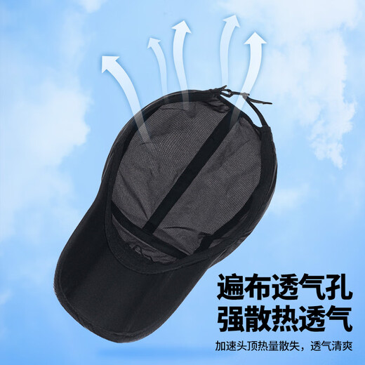 卡帝乐鳄鱼（CARTELO）棒球帽男四季透气速干可折叠鸭舌帽户外遮阳防晒帽子女 藏青色