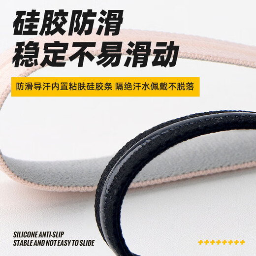 运动瑜伽止汗细发带跑步篮球健身导汗带男女防滑柔软吸汗弹力头带 玫紫