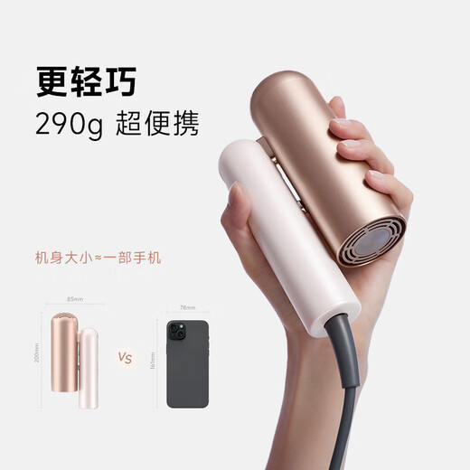 Chaimi P10 Pro Portable Folding Mini High-speed Pocket Stylist Hair Dryer Negative Ion Hair Care Quick-drying Hair Gift for Business Travel Australian White Rose AHD52